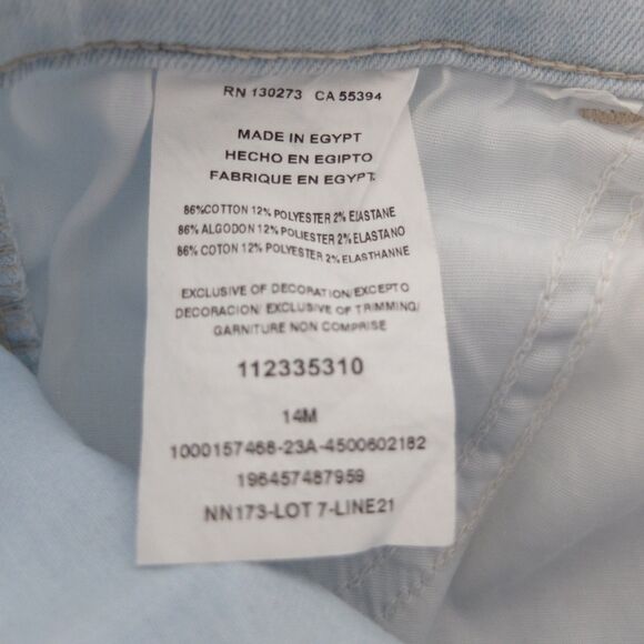 Lee Light Blue Wash Cropped Denim Jean Pants Size 14M - Picture 4 of 8